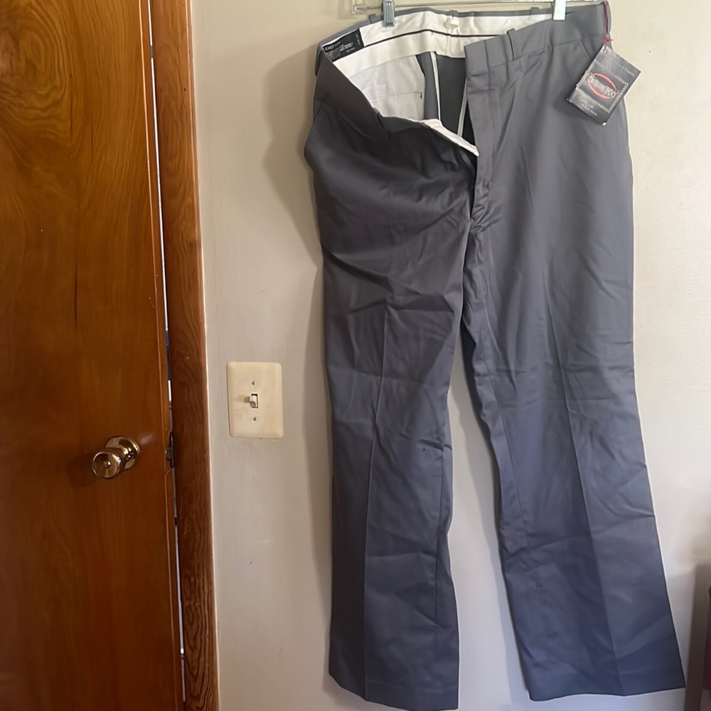 MEN'S BOTANY 500 SIZE 38M STYLE #038 FLY FRONT PANTS Grey 36X 30 NWT Tailored